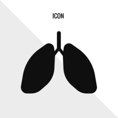 Human lungs vector icon illustration sign