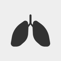 Human lungs vector icon illustration sign