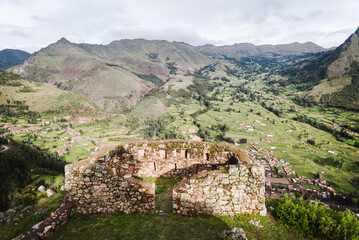 Fototapeta na wymiar Ruins in Pisac Peru. 