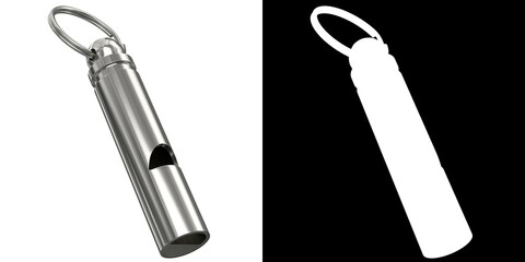 3D rendering illustration of a whistle