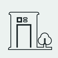 mansion vector icon illustration sign 