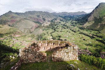 Ruins in Pisac Peru. 