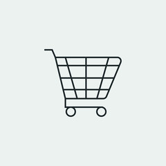 Cart vector icon illustration sign