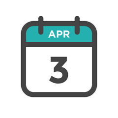 April 3 Calendar Day or Calender Date for Deadline and Appointment