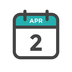 April 2 Calendar Day or Calender Date for Deadline and Appointment