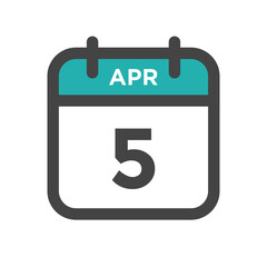 April 5 Calendar Day or Calender Date for Deadline and Appointment