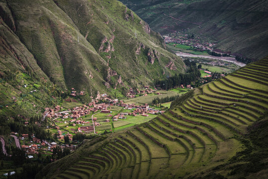 Ruins in Pisac Peru. 