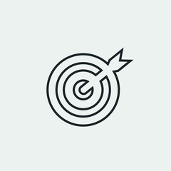 Target vector icon illustration sign