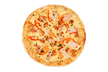 Пицца на белом фоне