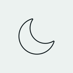 Fototapeta na wymiar Moon and stars vector icon illustration sign