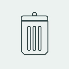 Bin vector icon illustration sign