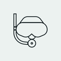 Scuba diving vector icon illustration