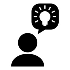 Business Idea Flat Icon Isolated On White Background