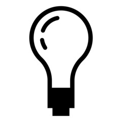 Lightbulb Flat Icon Isolated On White Background