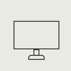 Monitor vector icon illustration sign