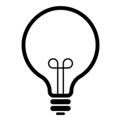 Lightbulb Flat Icon Isolated On White Background