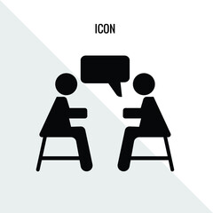 Meeting vector icon illustration sign