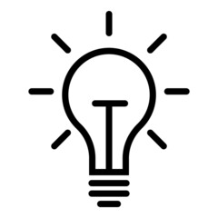 Lightbulb Flat Icon Isolated On White Background