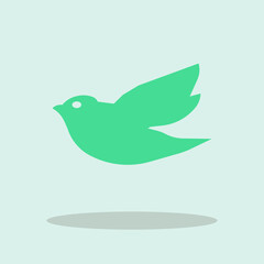 Bird vector icon illustration sign