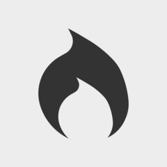 Flame vector icon illustration sign