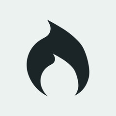 Flame vector icon illustration sign