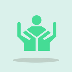 Humanitarian vector icon illustration sign