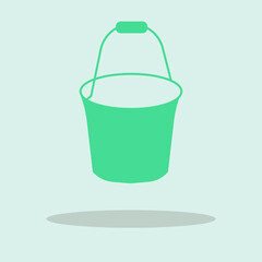 Bucket vector icon illustration sig