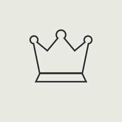 Crown vector icon illustration sign