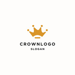 Crown logo icon flat design template 