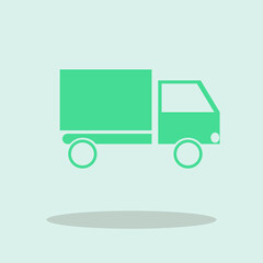 Delivery truck vector icon illustration sign