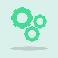 Gear vector icon illustration sign