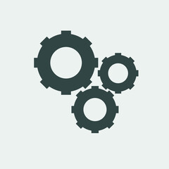 Gear vector icon illustration sign