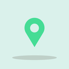 Location pin vector icon illustration sign