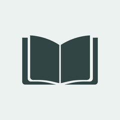 Open book vector icon illustration sign