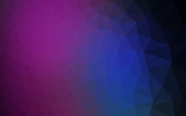 Obraz premium Dark Pink, Blue vector polygonal background.