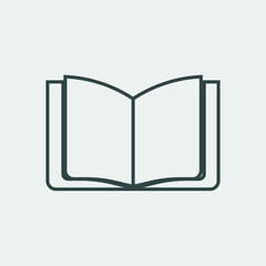 Open book vector icon illustration sign