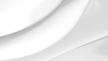 Abstract white background. Abstract white leafs. 3D. 3D rendering