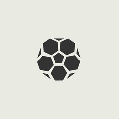 Fototapeta premium Soccer ball vector icon illustration sign