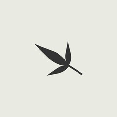 Leaf vector icon illustration sign