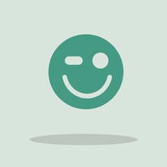 Winky face vector icon illustration sign
