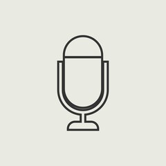 Microphone vector icon illustration sign