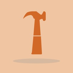 Hammer vector icon illustration sign