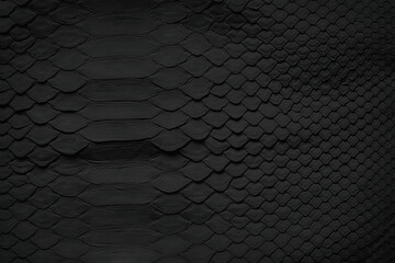 Natural snake skin texture. Black leather python as background