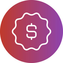 dollar gradient icon