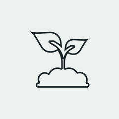 Plant vector icon illustration sign