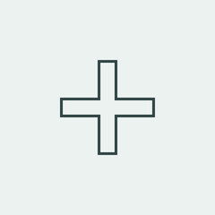 Plus vector icon illustration sign