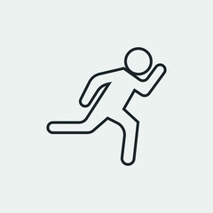 Runner vector icon illustration sign