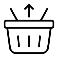 remove to basket line icon