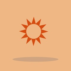 Sun vector icon illustration sign