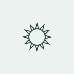 Sun vector icon illustration sign